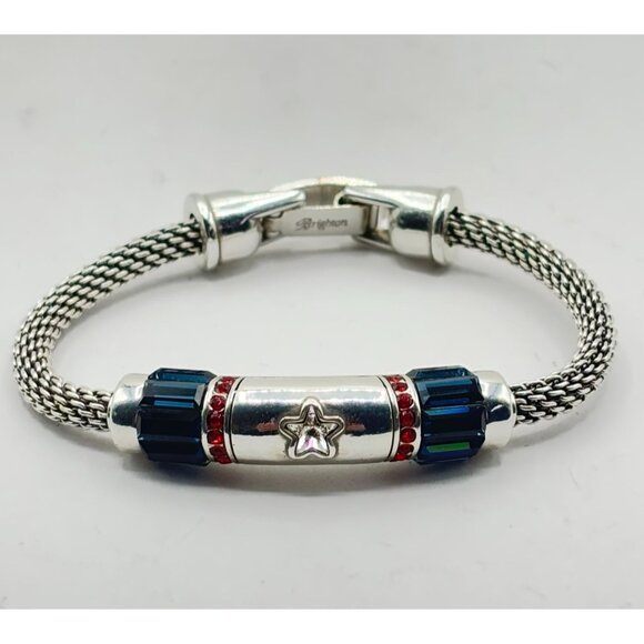 Brighton Star Accent Silver & Blue Mesh Bracelet - Picture 1 of 6